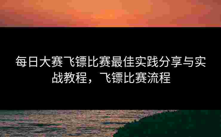 每日大赛飞镖比赛最佳实践分享与实战教程，飞镖比赛流程